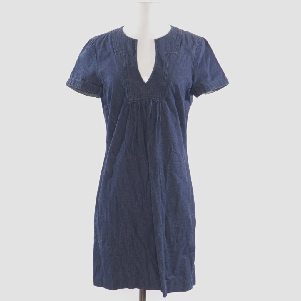 Trina Turk Blue Plunging V-Neck Midi Dress Size 4
